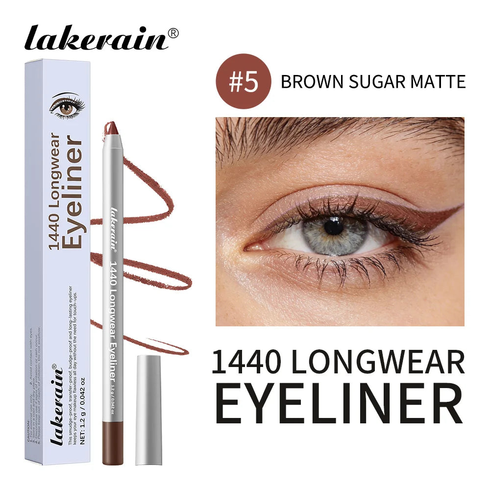 Waterproof Eyeliner Pen Long-Lasting Smudge-proof Transfer-proof Smooth Application Perfect Eye Makeup Beauty Cosmetics Oasis Select Color 5