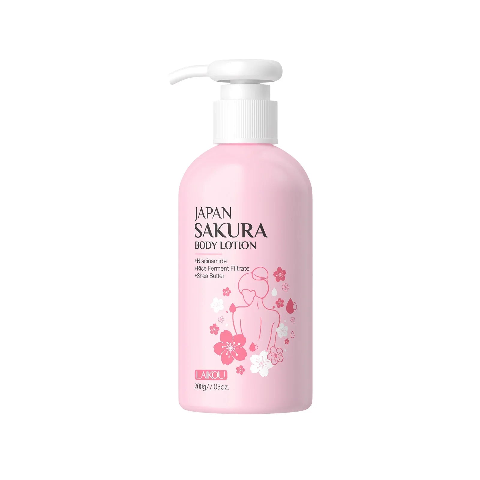 LAIKOU Cherry Blossom Body Lotion – 24H Sakura Moisturizer Body Lotion Oasis Select Sakura 200g
