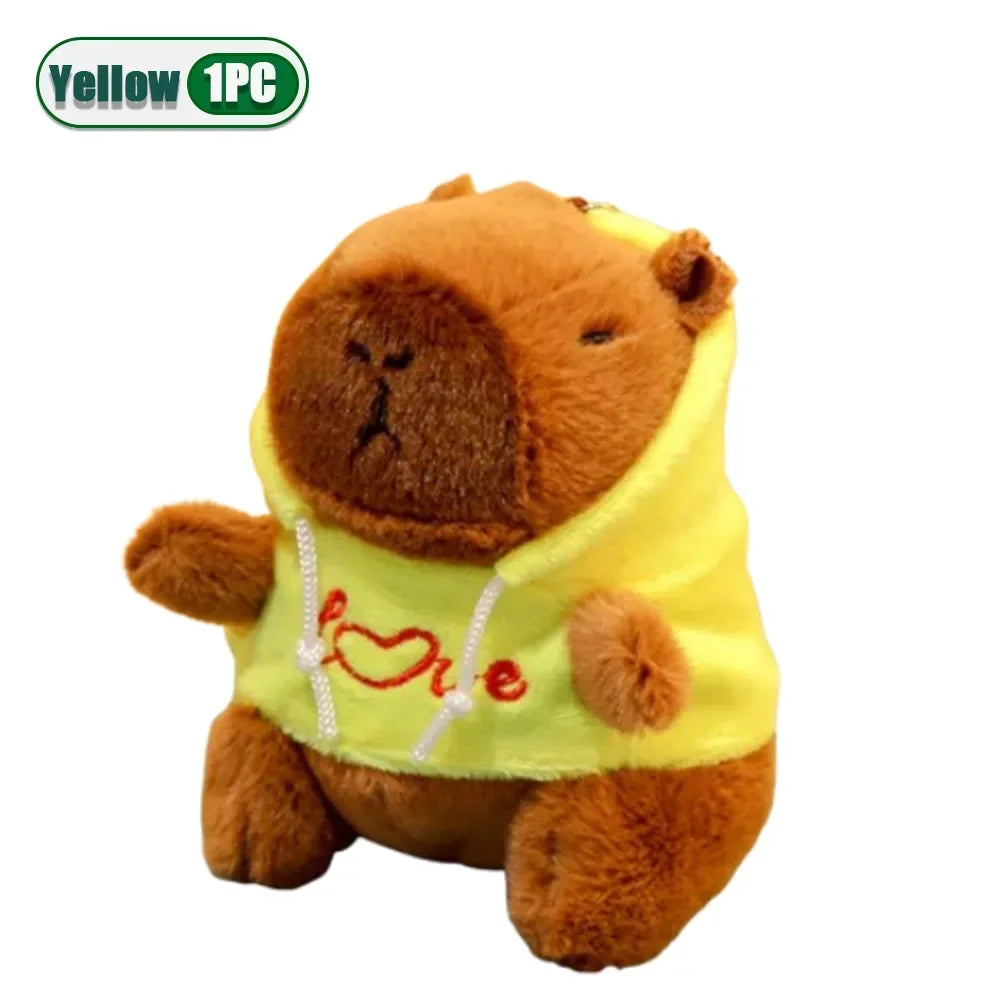 Cute Capybara Plush Pendant Water Dolphin Plush Toy Keychain Bag Charm Pendant Kids Birthday Gift Holiday Party Favor Accessorie Oasis Select Yellow-1PC