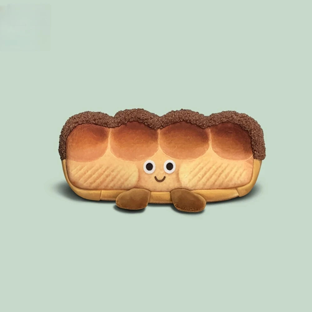 Cartoon Bread Pencil Case Plush Creative Pencil Bag School Stationery Bag Children Pen Case Prizes Gifts Student Pencil Cases Oasis Select A