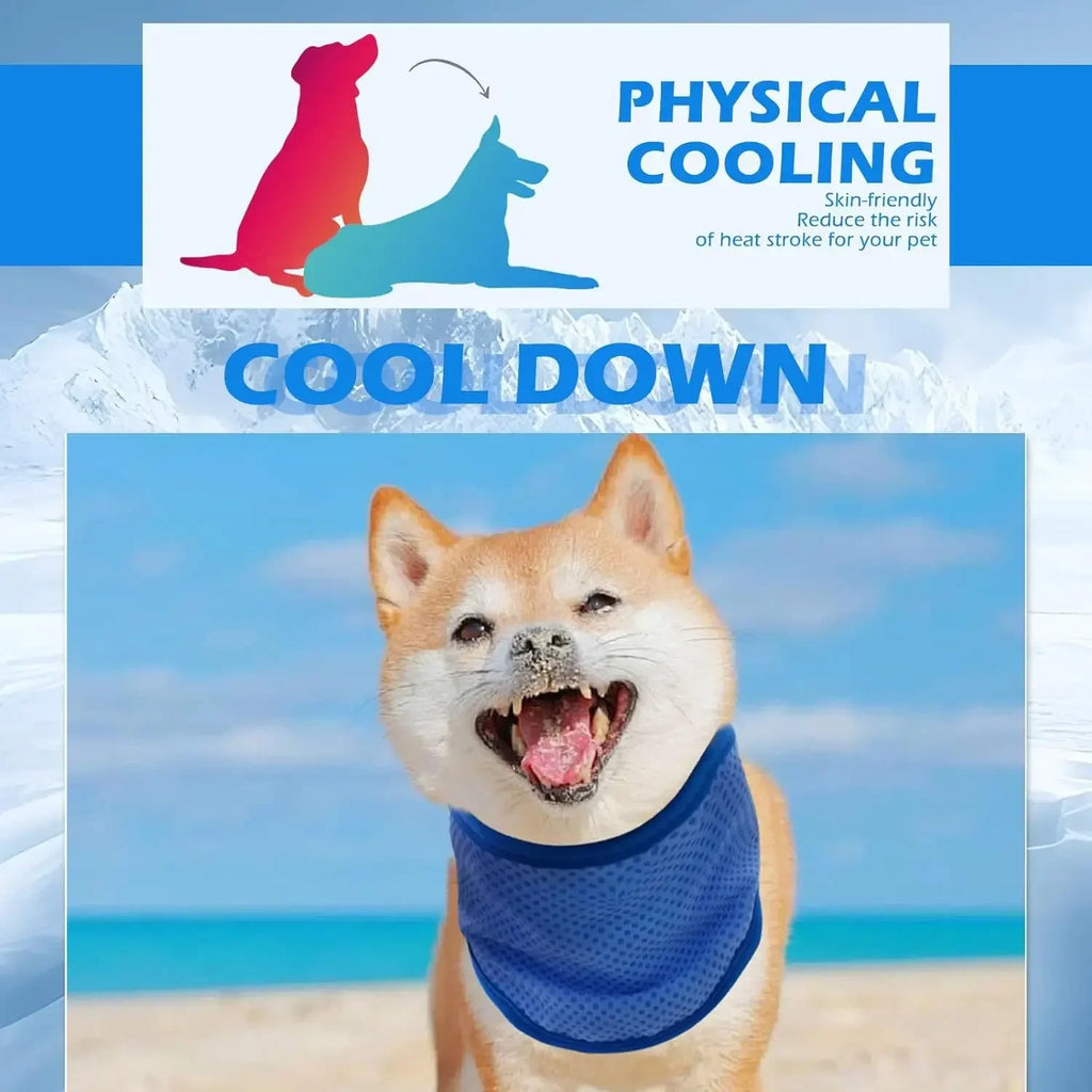 1-10PCS Pet Cooling Scarf for Dogs Summer Ice Silk Cooling Bandana Neck Wrap for Heat Relief Reusable Chill Mat for Pets Oasis Select