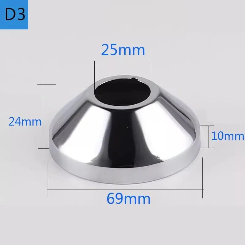 2PCS Stainless Steel Water Pipe Connector 1/2"3/4"1"Faucet Decorative Cover Heighten Valve Panel Shower Kitchen Tap Accessories Oasis Select D3-2pcs