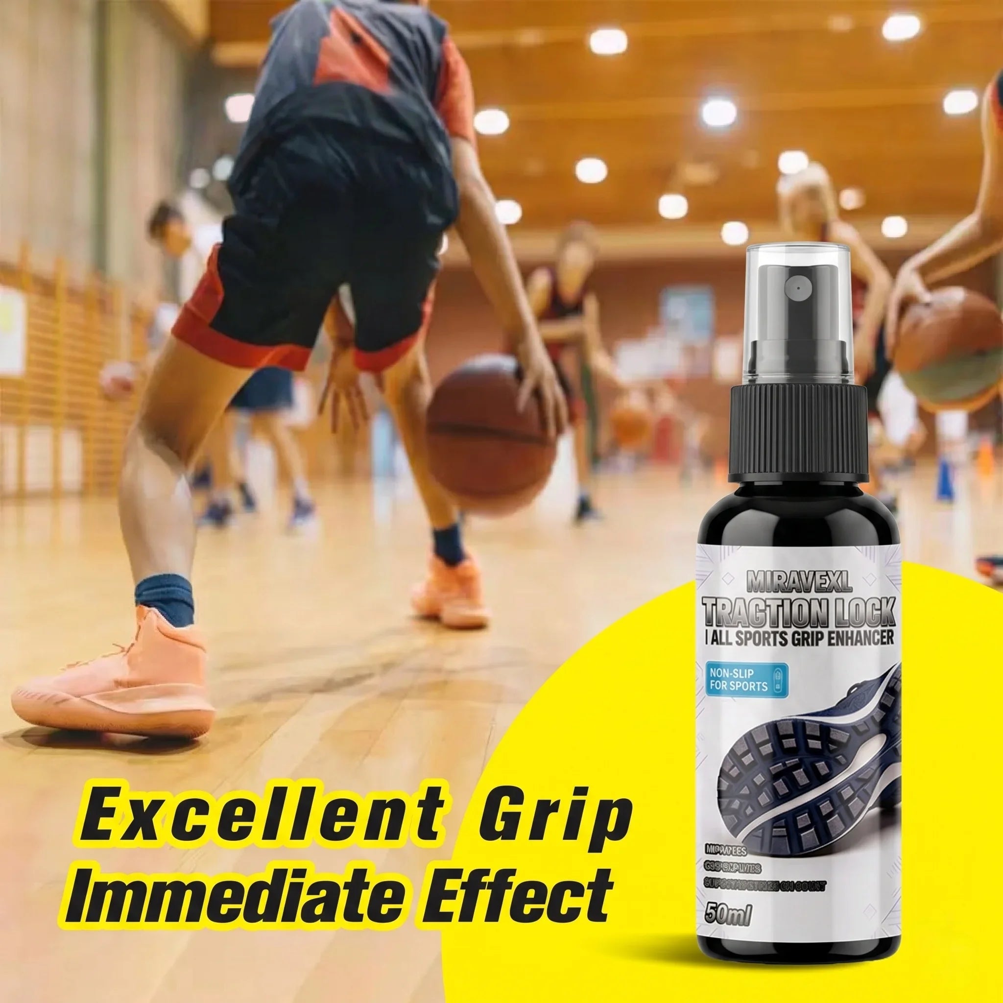 Shoe Grip Spray 50ml Anti-Slip Traction Enhancer Non-Slip Sole Liquid Athletic Footwear Fits Basketball Volleyball Tennis Sports Oasis Select