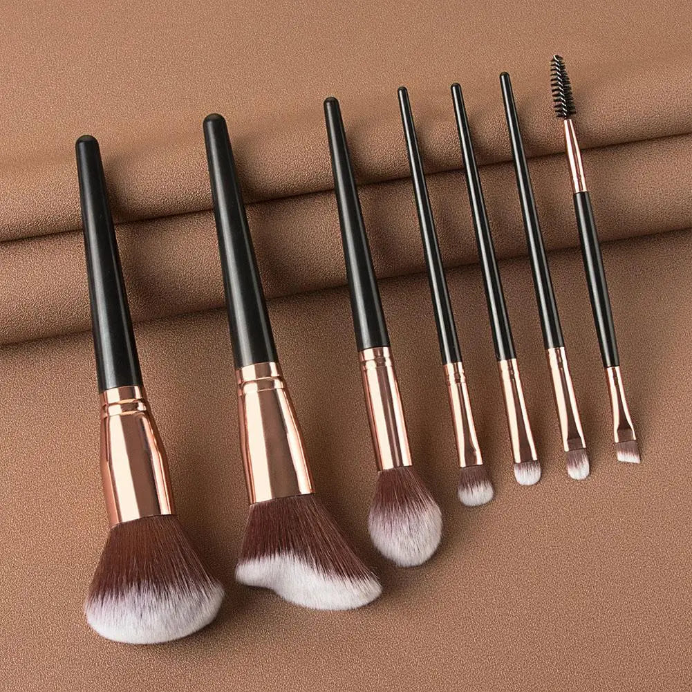 7-Piece Makeup Brush Set – Foundation, Blush & Eyeshadow Makeup Brush Set Oasis Select