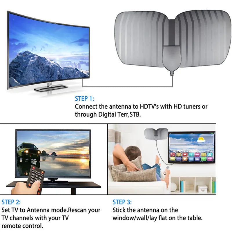 2025 New Universal Indoor Outdoor Digital TV Antenna HDTV DVB T2 HD Television Antenna Enhanced Signal Oasis Select