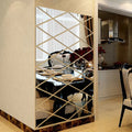3D Mirror Diamond Wall Sticker – Large Silver DIY Decor Mirror Wall Sticker Oasis Select Silver