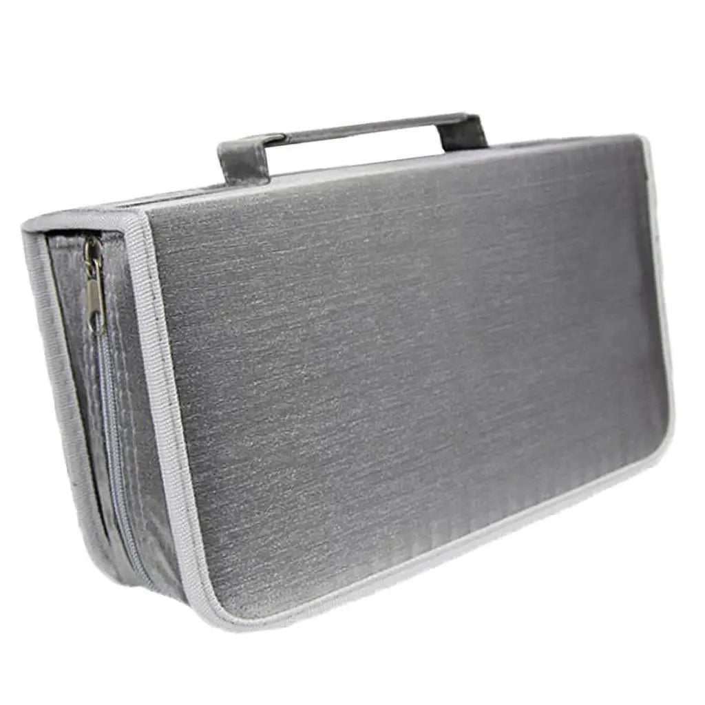 128 Discs DVD CD Holder Dustproof Storage Bags Zipper Album Storage Case Wallet Carrying Bag Organizer Storage Bag Oasis Select Gray