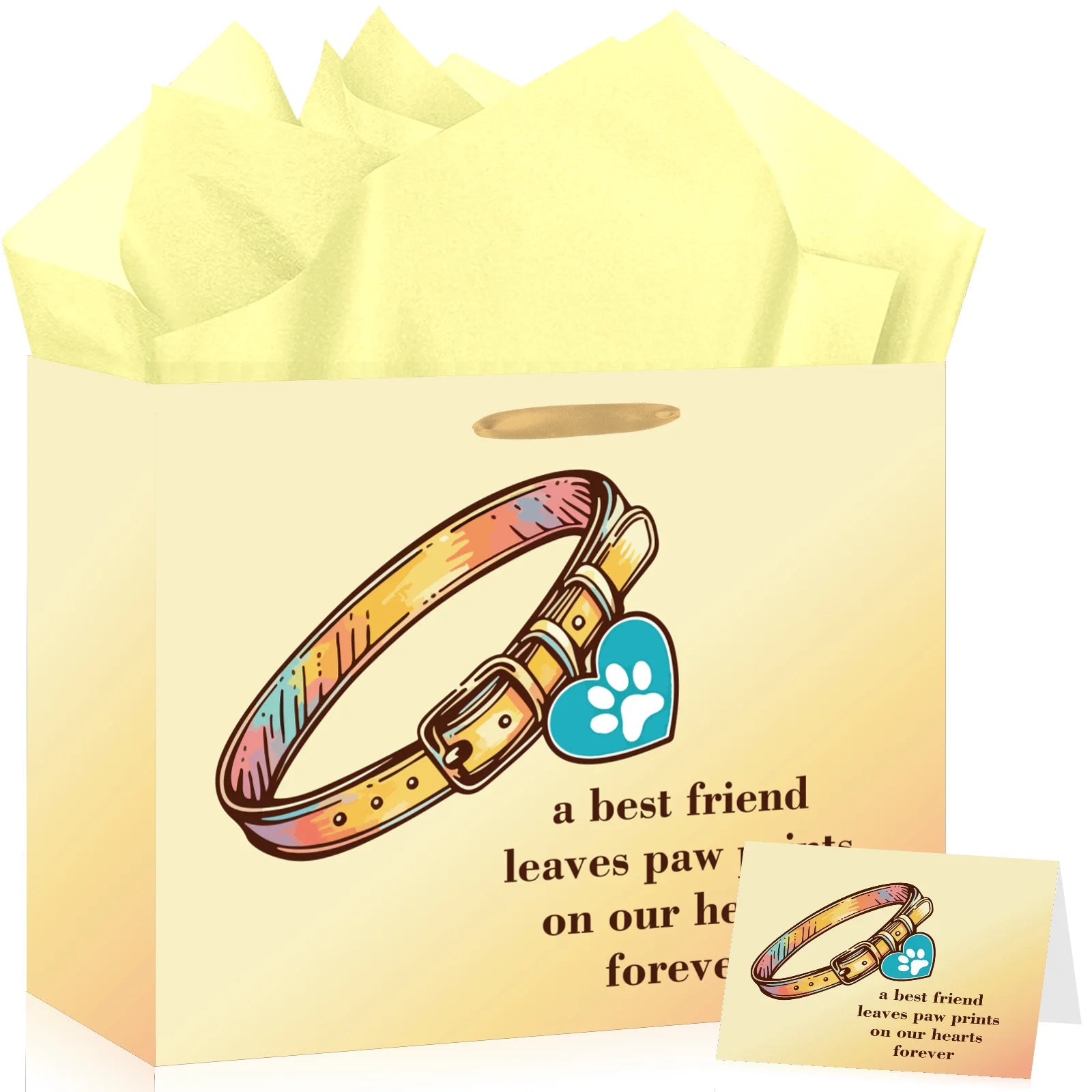 Grieving Pet Owner Gift Bags Sturdy Dog Memorial Gift Bag Pet Loss Sympathy Gift Set High-Quality For Pet Memorial Service Oasis Select