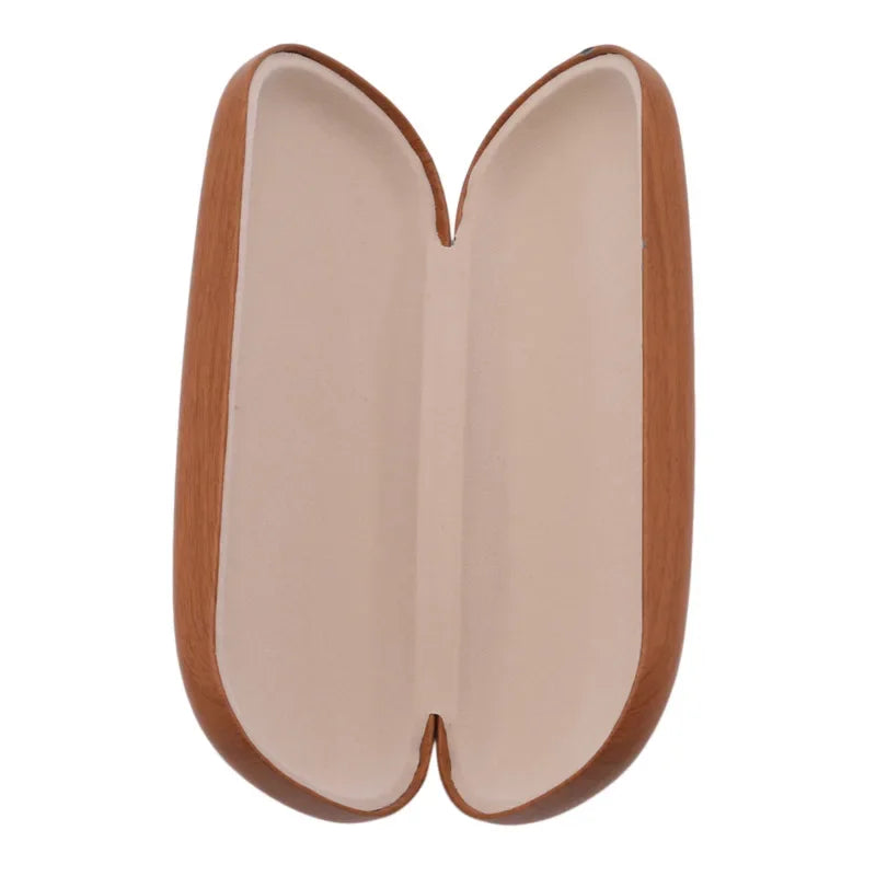 High Quality Wood Grain Hard Kit Holder Metal Reading Glasses Case For Men And Women PU Leather Eyeglass Box Oasis Select