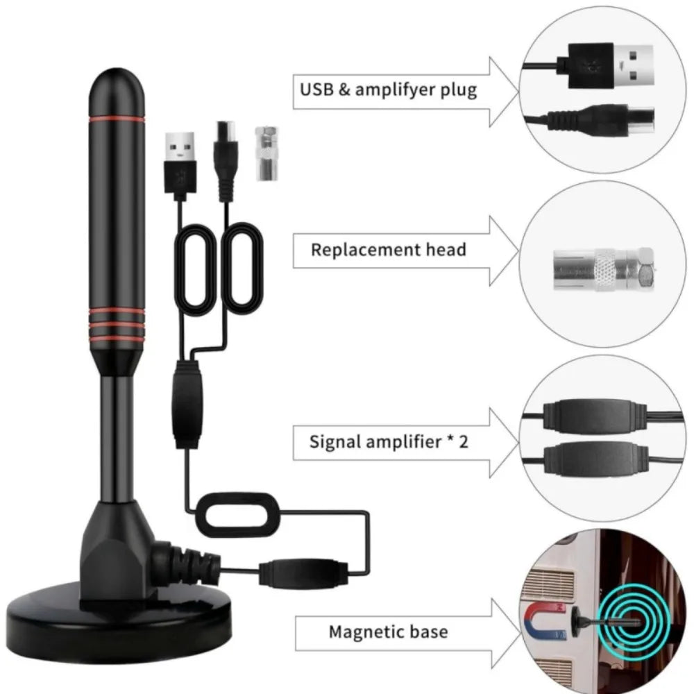2025 New DTMB Domestic TV Suction Cup Aluminum Antenna with ATSC DVB-T HDTV Signal Amplifier Oasis Select