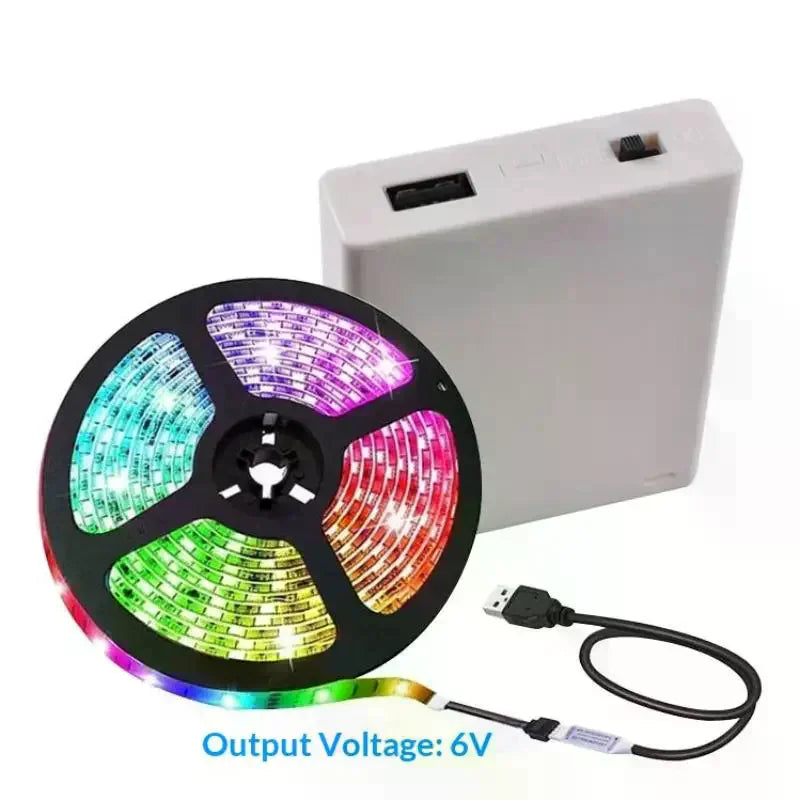 1Pcs USB Power Supply Battery Box Portable Mini 4AA Battery Holder Storage Box Case For LED Strip Light Accessories Oasis Select