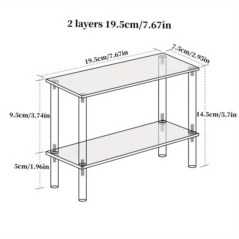 Clear Acrylic Display Stand Riser Rack – Figures, Perfume & Cupcake