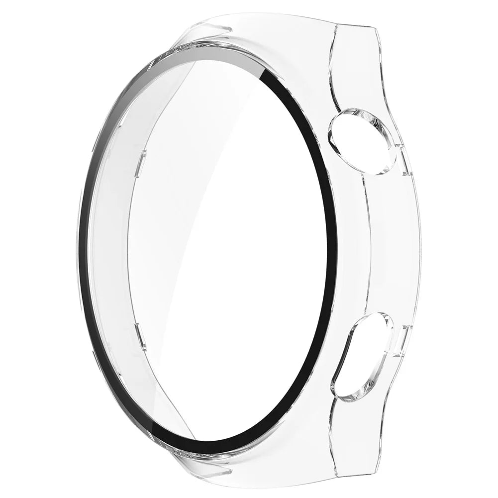PC Watch Case Screen Protector with Tempered Glass Protection Frame Anti-Fall Anti-Scratch for Huawei Watch 4 Pro Smart Watch Oasis Select White China Mainland