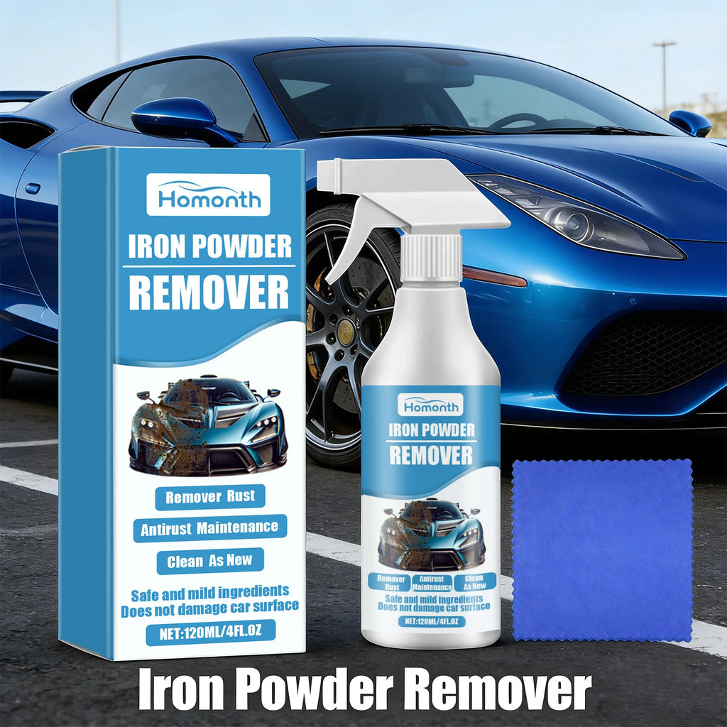 Iron Powder Remover for Car Exhaust Pipe Rust Removal Spray Cleaning Metal Iron Powder Multi-use Car Rust Remover Spray Oasis Select
