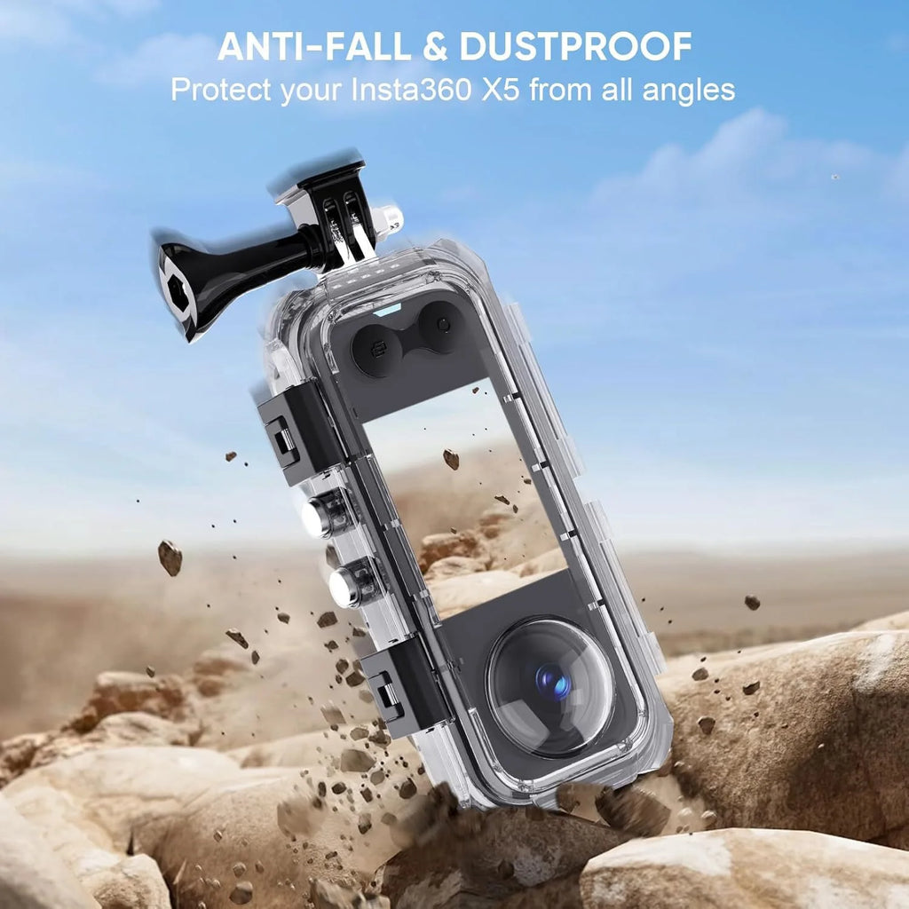 Insta360 X5/X4/X3 Invisible Dive Case | 60M Waterproof Housing