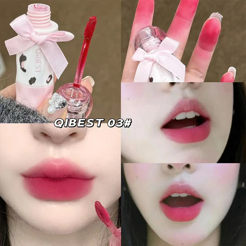 QIBEST Waterproof Matte Lip Stain – 4 Colors, Long-Lasting