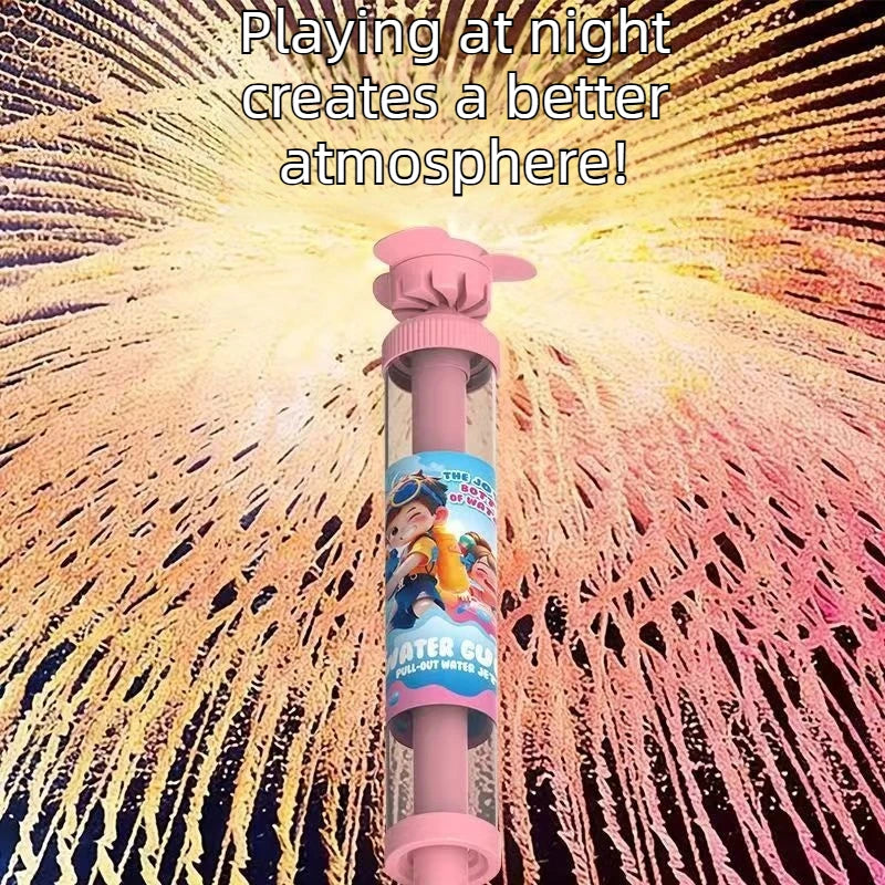 Large Capacity Double Nozzle Water Spray Toy for Kids Water Fight Splash Blaster Pull String Outdoor Summer Beach Play Oasis Select