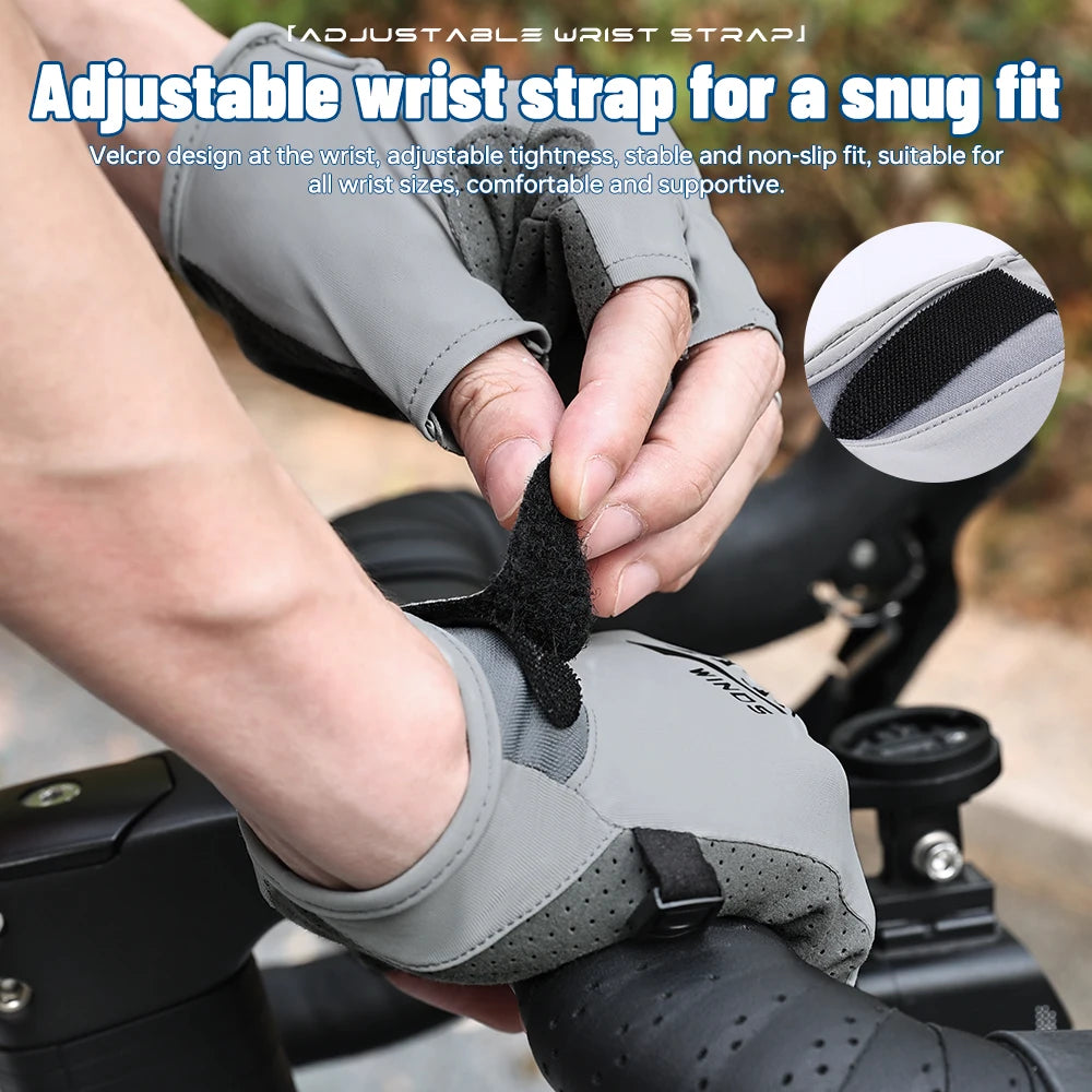 Bicycle Gloves Summer Outdoor UV Protection Cycling Gloves Unisex Fingerless Sports Gym Gloves Breathable MTB Road Bike Gloves Oasis Select