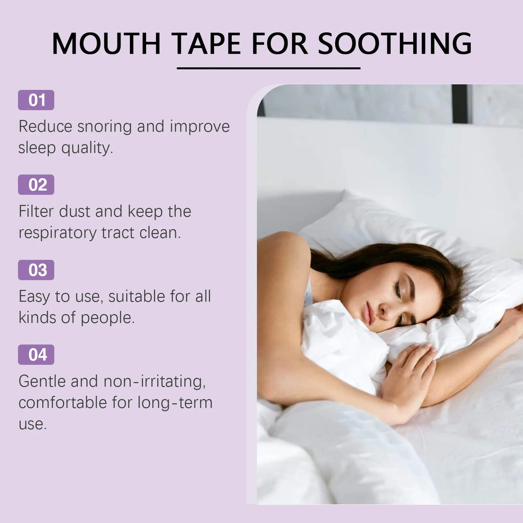 Houkea Stop Snoring Sleep Care Patch Enhanced Breathing Easy Use Mouth Correction Tape Child Adult Portable Help Sleeping Patch Oasis Select