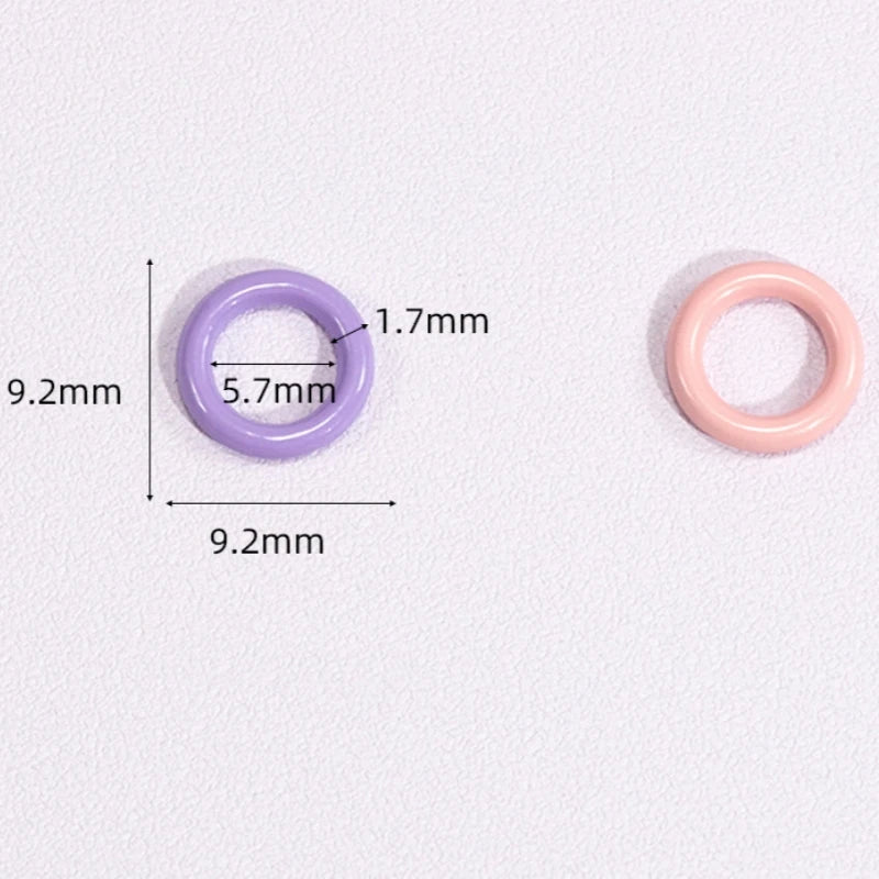 50pcs 9mm Mix Color Soldered Closed Jump Rings Small O Ring Connector for DIY Bracelet Necklace Craft Jewelry Making Oasis Select