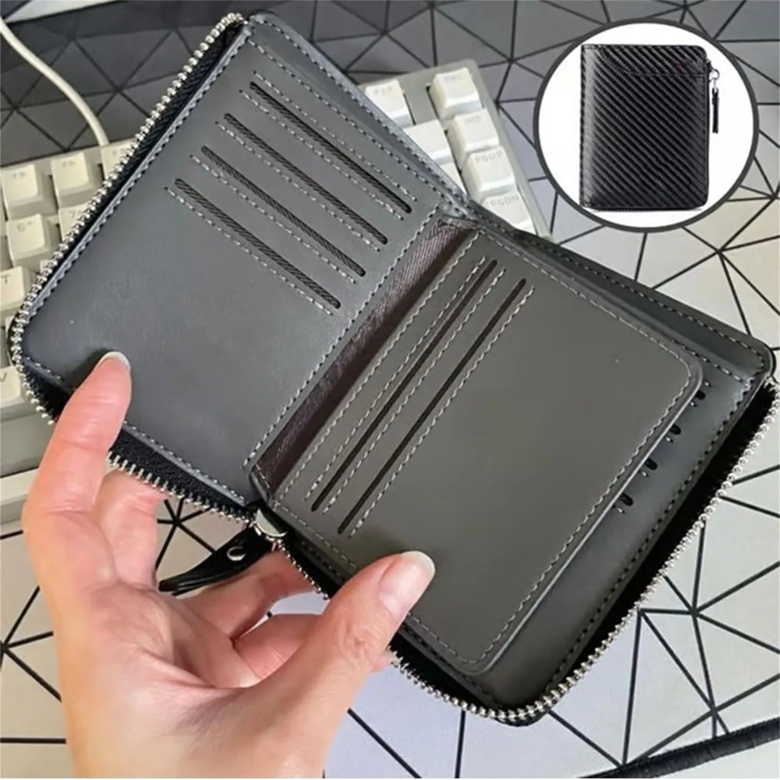 Men's RFID Bifold Wallet – Slim PU Leather Multi-Card Holder Men's Bifold Wallet Oasis Select