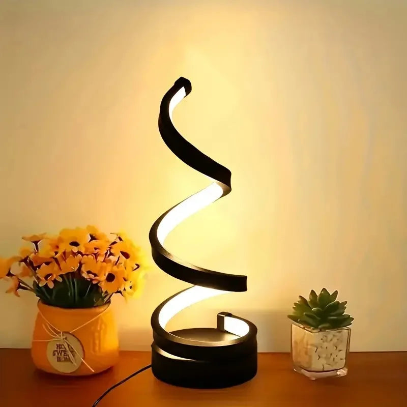 GGBEE Spiral USB LED Desk Lamp – 3 Color Dimmable Light LED Table Lamp Oasis Select