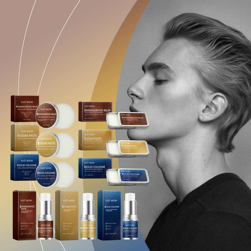 East Moon Men Sandalwood Solid Fragrance Balm | Long-Lasting Scent Solid Fragrance Balm Oasis Select