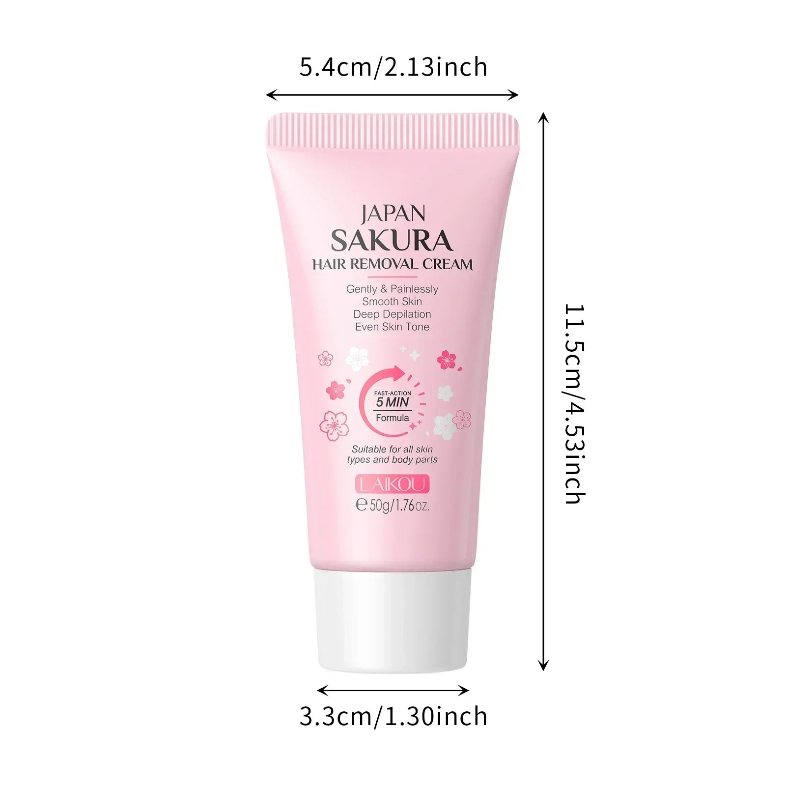 LAIKOU Sakura Hair Removal Cream Fast Painless Hair Growth Inhibitor Arm Armpit Legs Intimate Areas for Men Woman 50g Oasis Select 50g