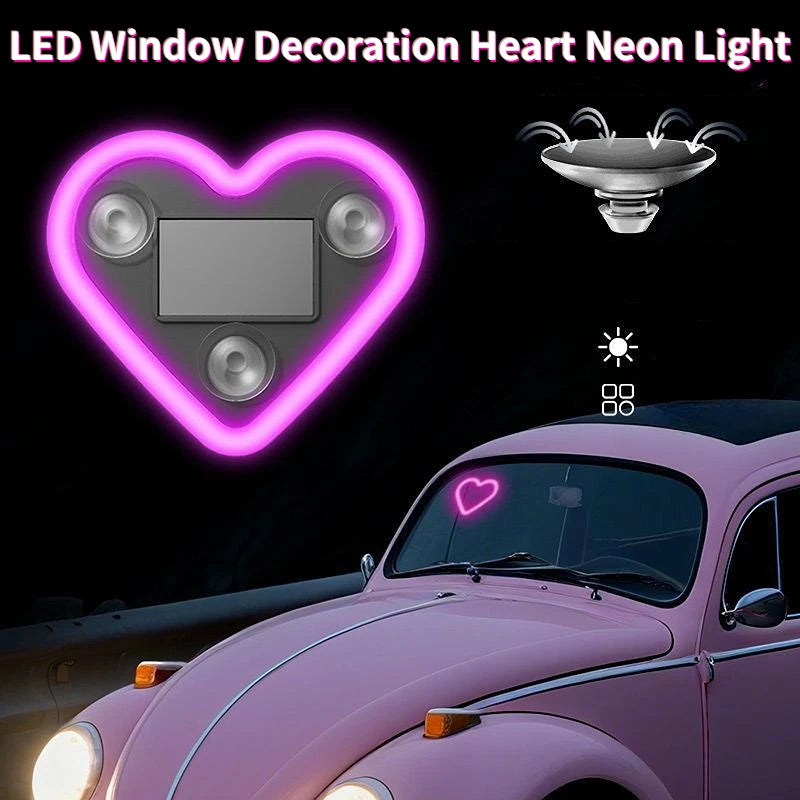 New car solar triangle window heart-shaped light emitting heart-shaped atmosphere light interior wiring free LED atmosphere lamp Oasis Select