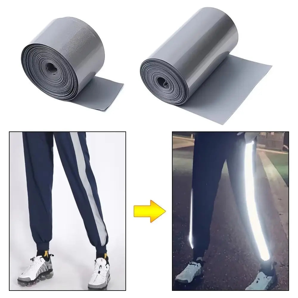 5M Heat Transfer Reflective Tape DIY Washable Reflective Strip Sticker Reflective Heat Transfer Film Oasis Select