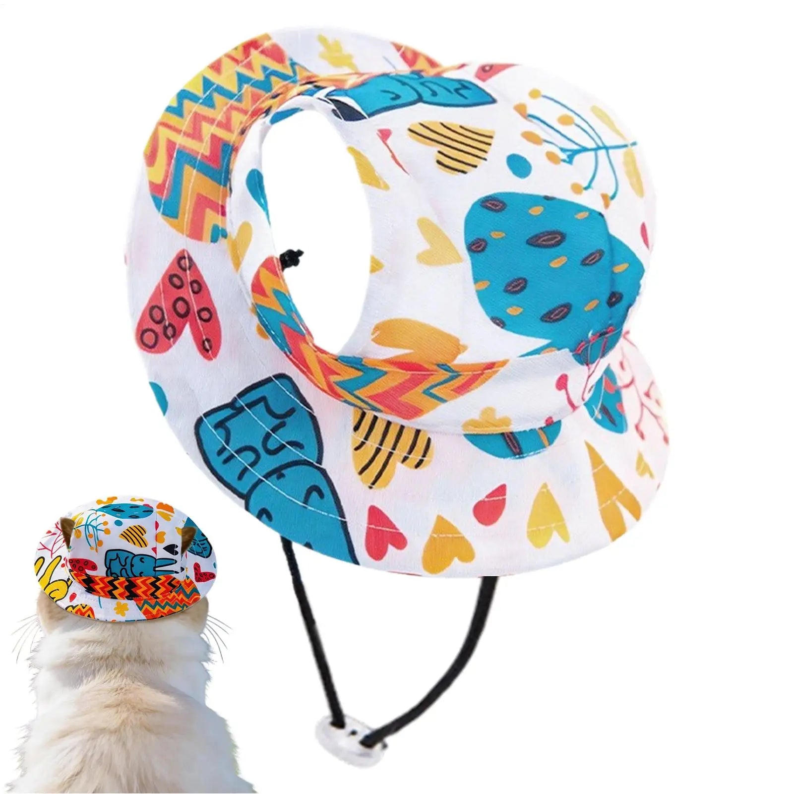 1PC Pet Sun Hat Adjustable Pet Sun Hat Cat Dog Breathable Dog Sunshade Hats Outdoor Travel Pet Fisherman Hat Sun Protection Oasis Select