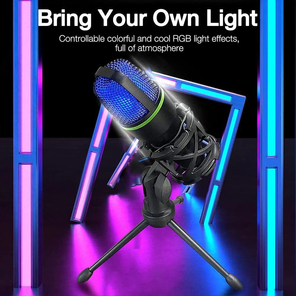 AyeBeau USB Condenser Microphone RGB Kit – Gaming & Podcast