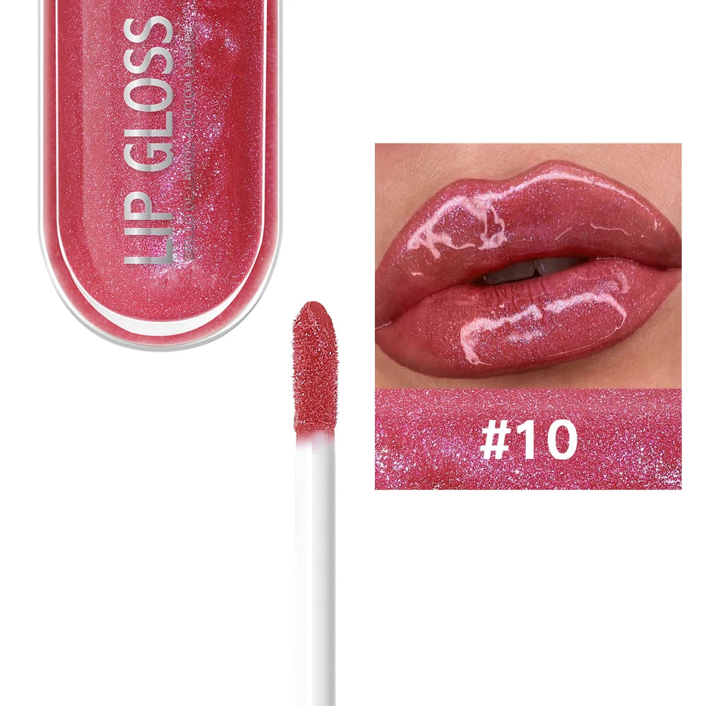USHAS 12-Color Glitter Lip Gloss – Metallic & Moisturizing