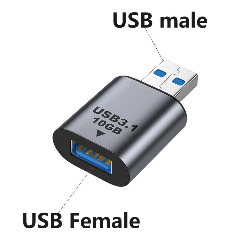 USB C to USB 3.1 Adapter OTG 10Gbps Fast Data Transfer Type-C 3A Charging Converter Adapter for Laptop PC Charger Power Bank Oasis Select USB A M to USB A F