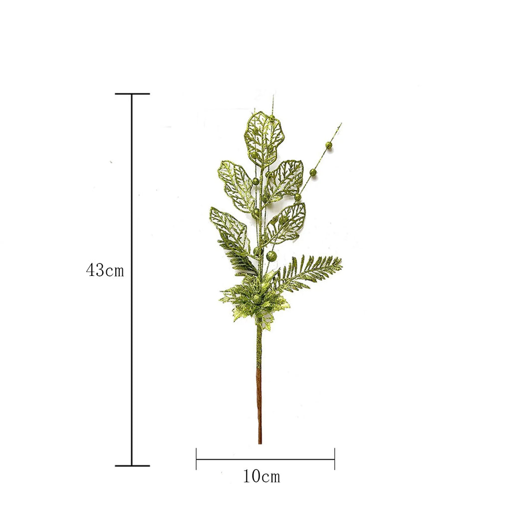 Gold Glitter Christmas Berry Branch Picks – Set of 10 Xmas Decor Christmas Tree Pick Oasis Select