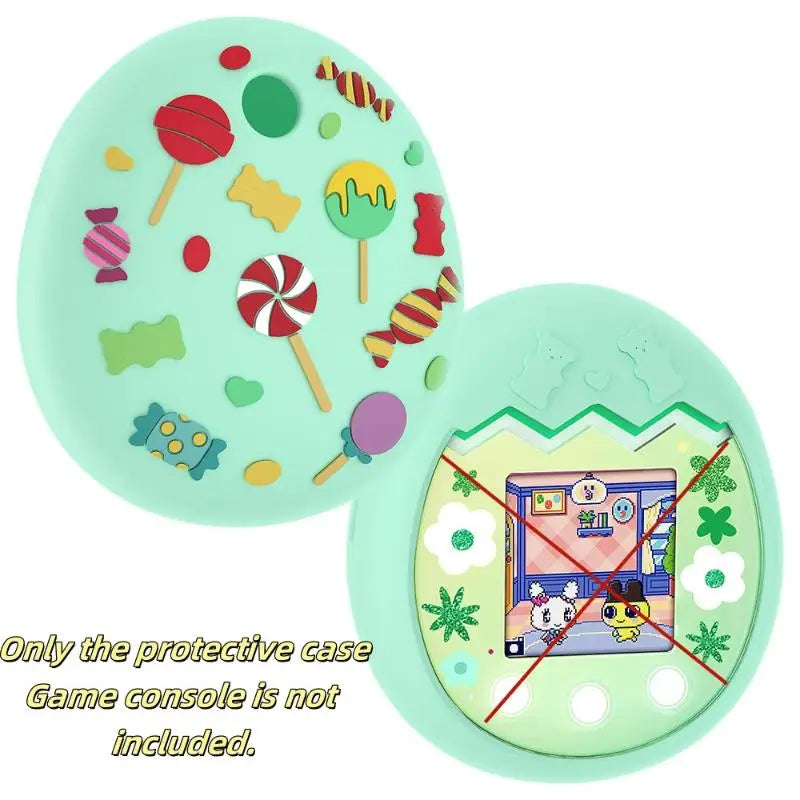 Protective Soft Silicone Skin Case for Virtual Interactive Pet Gaming Tamagotchi Uni with Screen Guard Oasis Select Candy Green