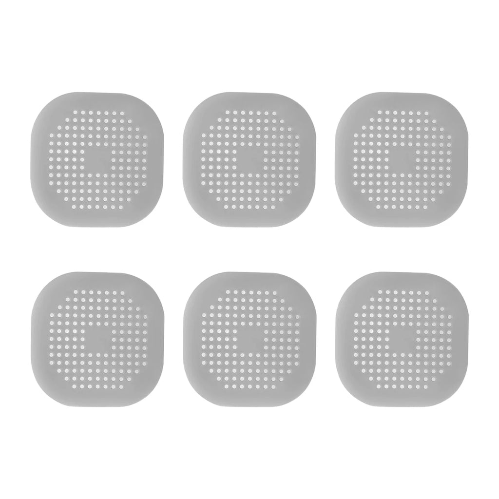 6/9pcs Silicone Drain Strainer Reusable No-Clog Filter with Non-Slip Suction Base for Kitchen Bathroom Bathtub Toilet Oasis Select Gray 6pcs