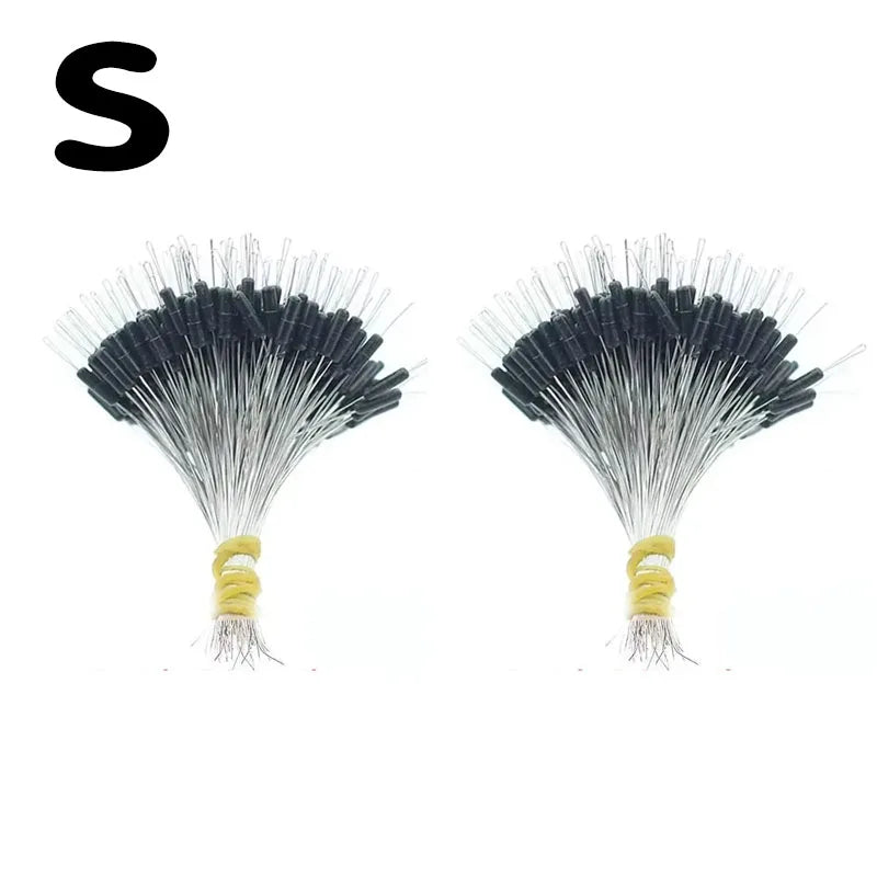 1/2Set Silicone Space Bean Oval Stopper Bobber Profession Fishing Float Resistance Anti-Strand Fish Line Fishing Gear Oasis Select Black S-2set