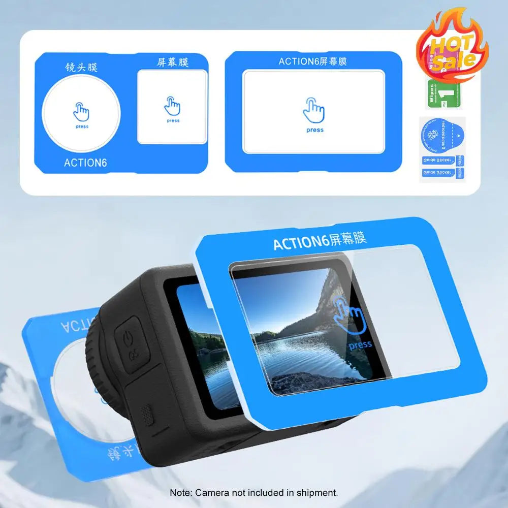 Anti-Bubble Screen Protector Fit for DJI OSMO Action 6 Accessories 0.4mm Tempered Glass Protector Scratch Resistant Oasis Select
