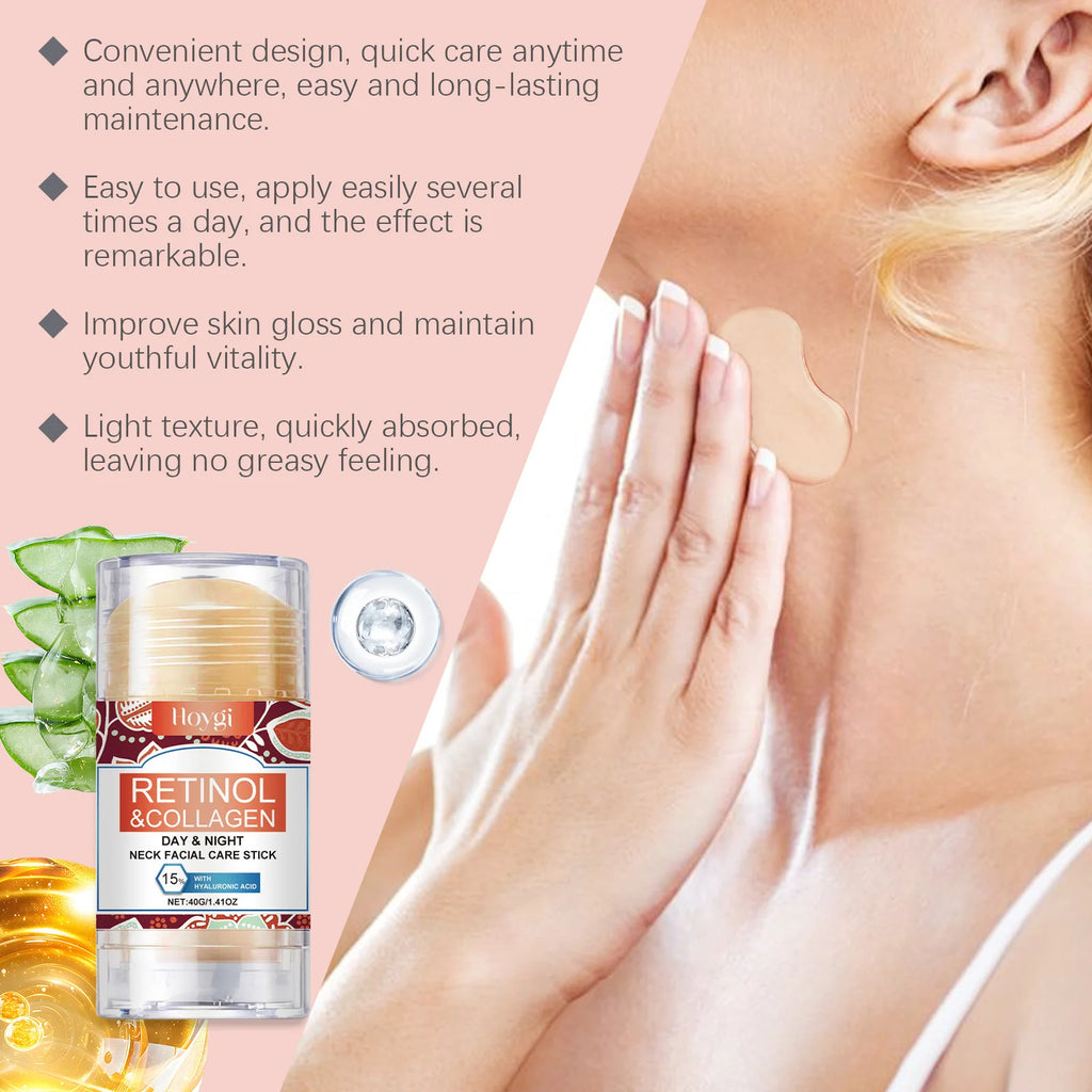 Retinol & Collagen Neck Cream Firming Moisturizing Anti Wrinkle Lifting Face Cream Stick Tightening Nourishing Neck Skin Care Oasis Select