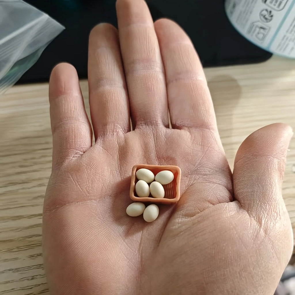Miniature egg carton simulation decoration 1:12 dollhouse kitchen accessories shooting scene props, decorative ornaments Oasis Select