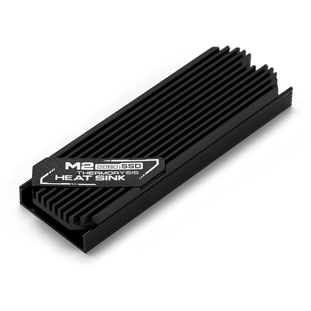 M.2 2280 NGFF/NVME SSD Heatsink Aluminum Heatsink with Silicone Thermal Pad Solid State Drive Radiator PC Accessories Oasis Select E Black China Mainland