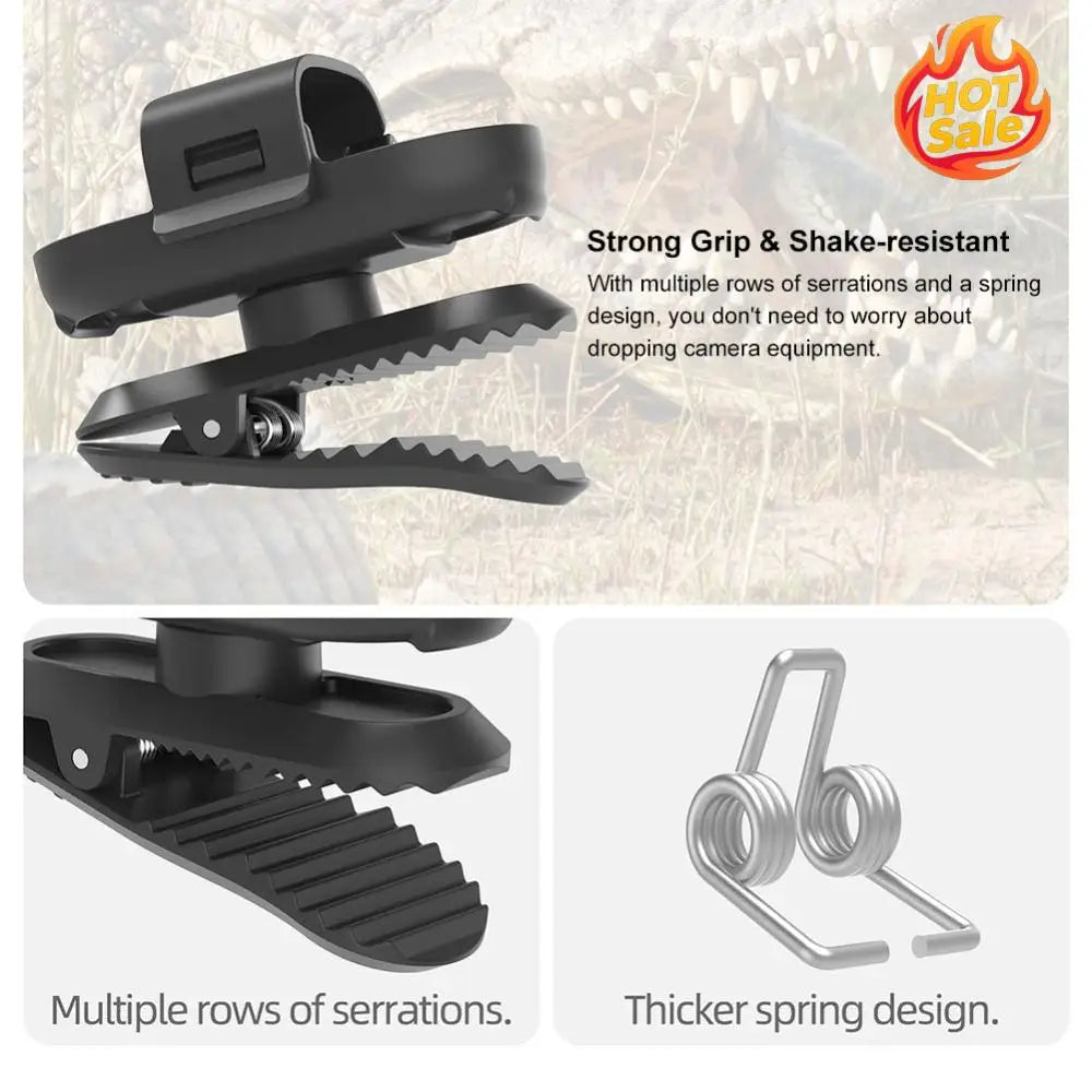 Camera Clip 360 Degree Fixed Mount Clamp Camera Cap Holder for Insta360 GO 3/GO 3S Sports Camera Accessories Oasis Select