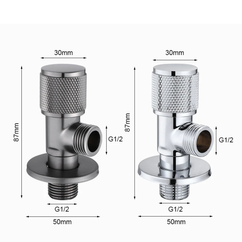 G1/2 Brass Triangle Stop Valve – Universal Water Inlet Valve Brass Stop Valve Oasis Select