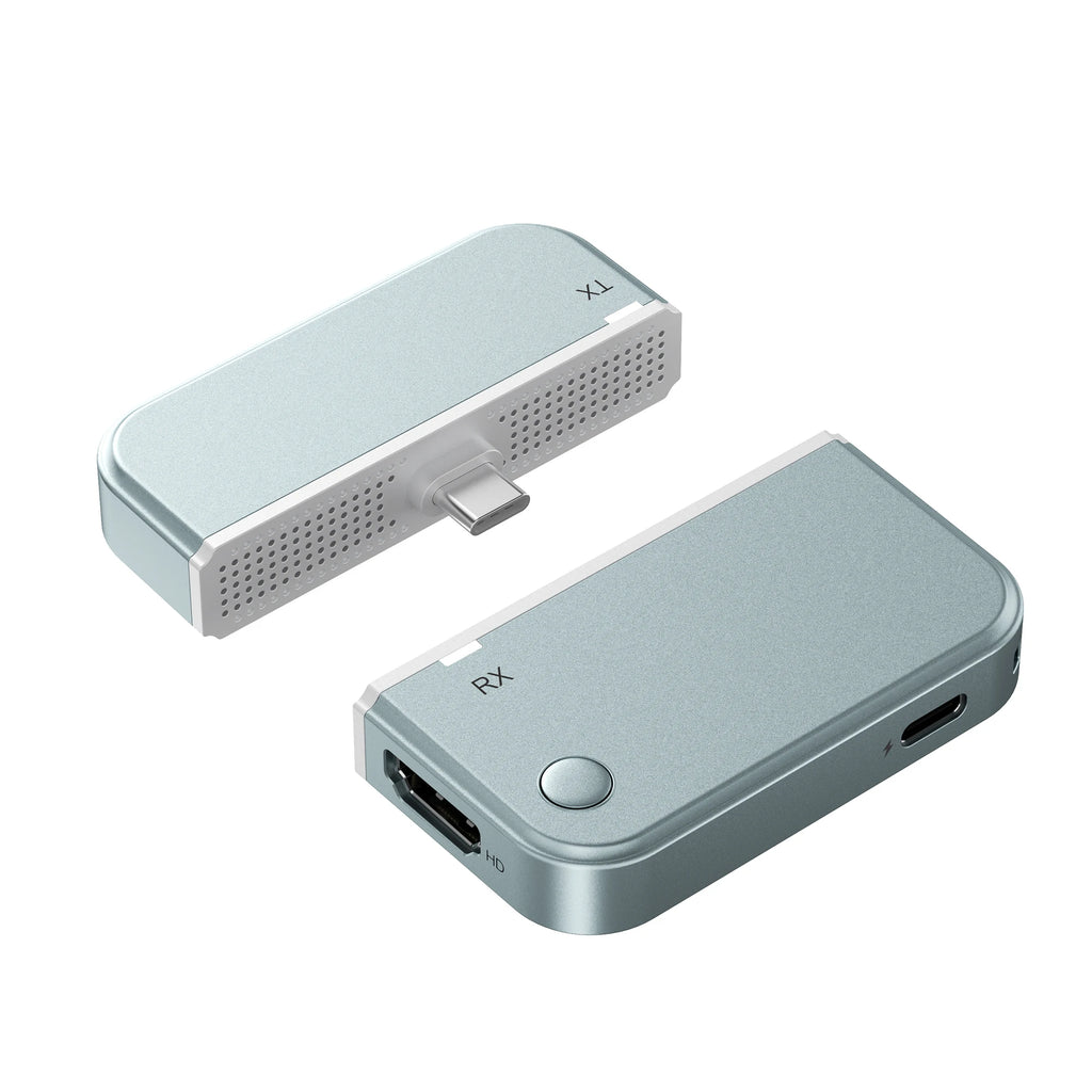 Driver Free Wireless Video Transmitter RX TX Set 1080P HD AV Sync Screen Cast Adapter For Office Meeting Home Entertainment Oasis Select Blue
