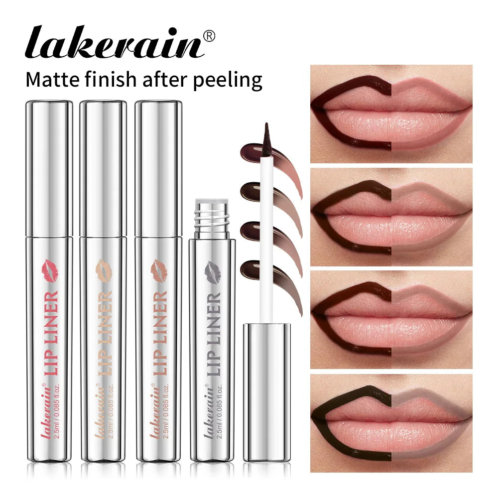 Lakerain Peel Off Lip Liner Waterproof Smudge-proof Lip Liner Long Lasting Color Non-fading Hydrate Nourish Lip Contour Makeup Oasis Select