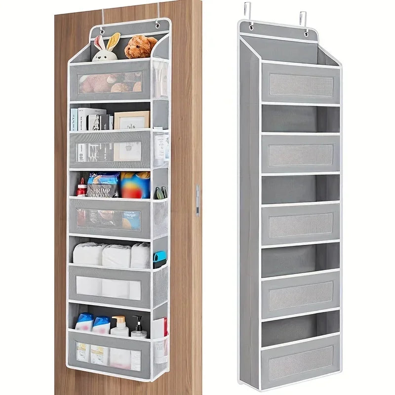 5-Shelf Hanging Storage Organizer - Behind Door, Anti-Tilt, 5 Large Capacity Pockets, Suitable for Bedroom, Bathroom Oasis Select