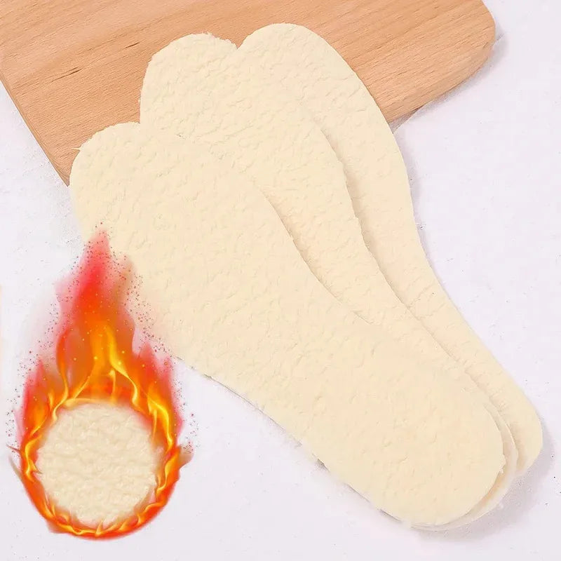 1-6pair Lamb Fleece Insoles Men Women Winter Keep Warm Insole Soft Wool Thicken Shoepad Cashmere Shoes Insert Thermal Shoe Pads Oasis Select