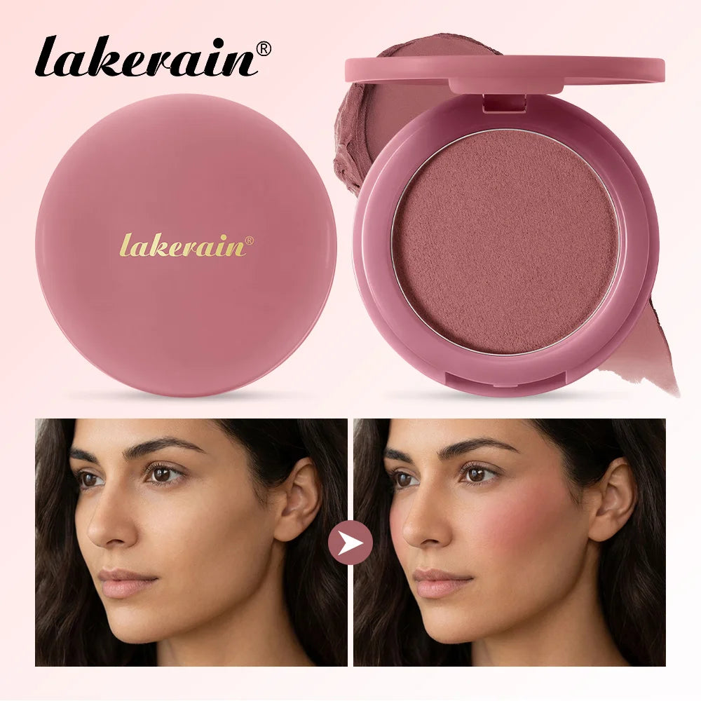 New Matte Blush Cream to Powder Cushiony Bouncy Texture Long Lasting Natural Flush Brightens Face Complexion Woman Makeup Oasis Select