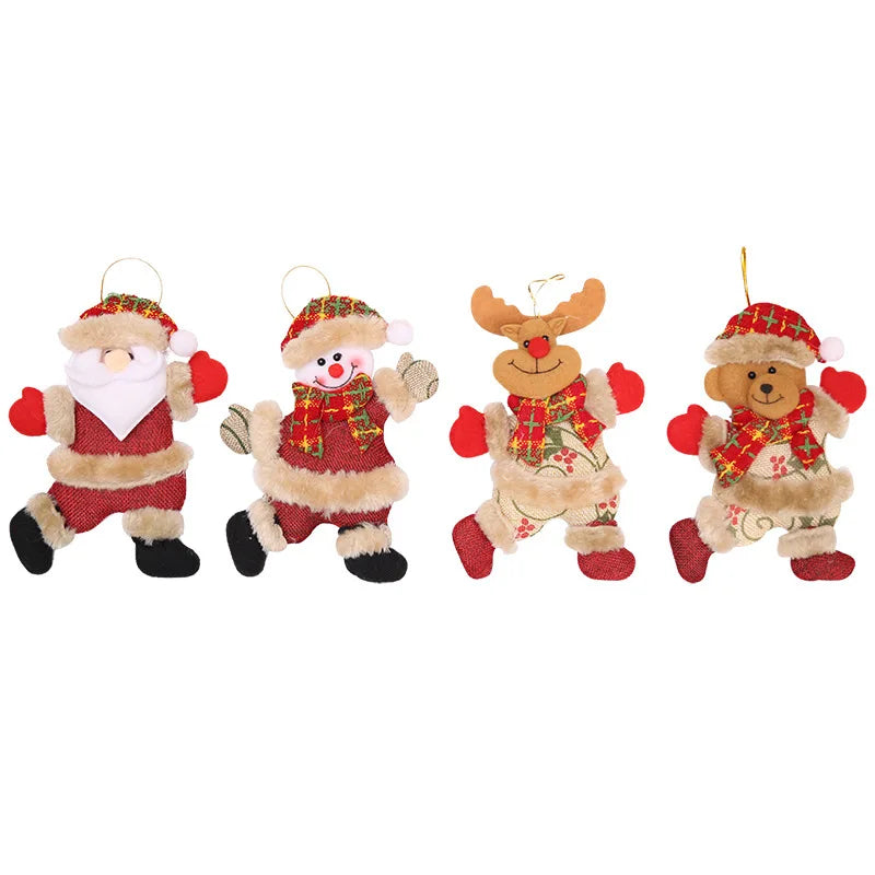 Christmas Tree Ornaments Set with Santa Snowman Reindeer Bear Pendants for Xmas New Year Home Holiday Hanging Decorations Gifts Oasis Select
